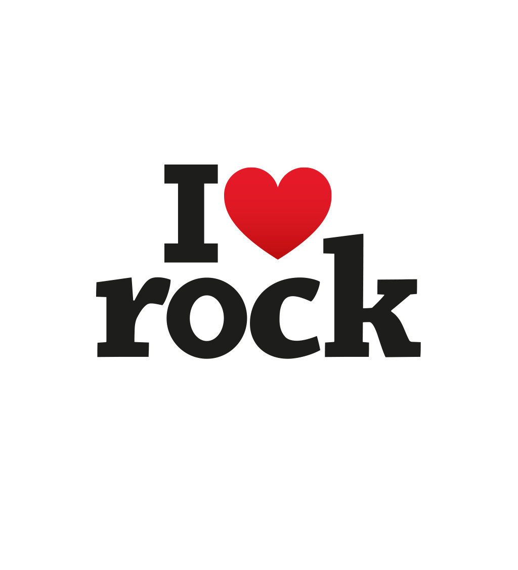 Nažehlovací nápis I love rock