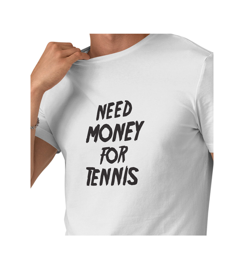 Pánské tričko bílé Need money for tennis M