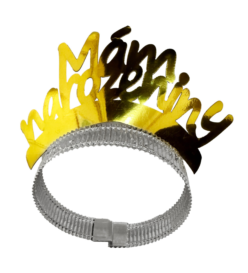 Narozeninová čelenka Mám narozeniny - zlatá