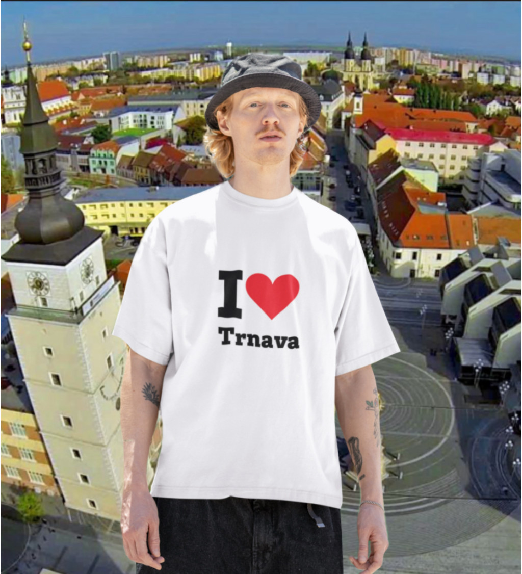 Nažehlovací nápis I love Trnava