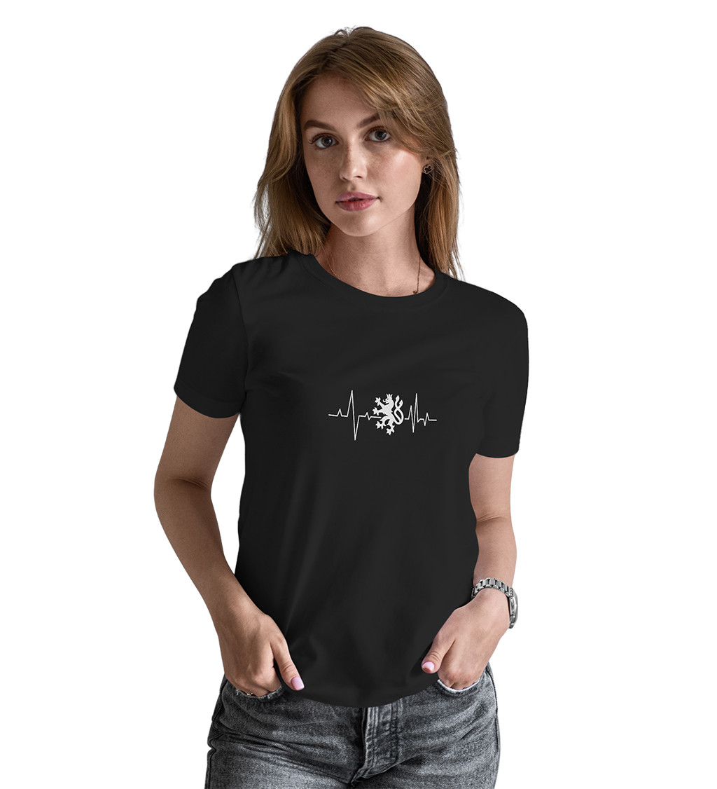 Dámské tričko černé Tep Český lev XS