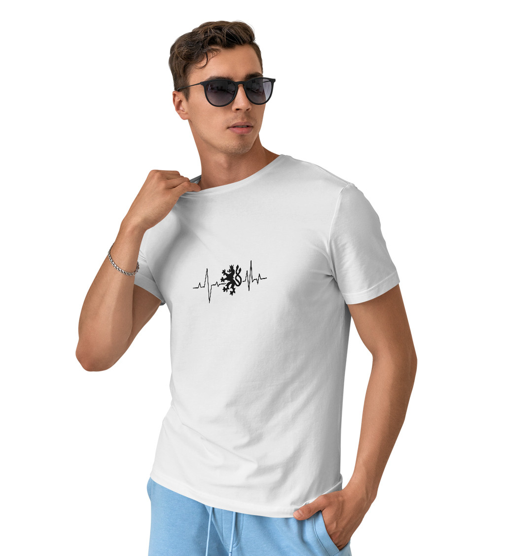 Pánské tričko bílé Tep Český lev S