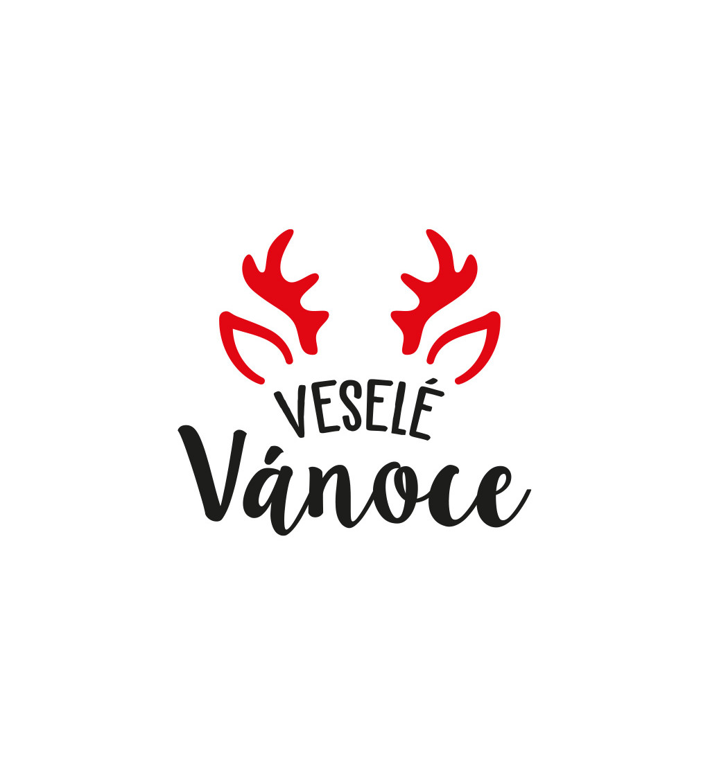 Dámské tričko bílé Veselé Vánoce uši,parohy XS