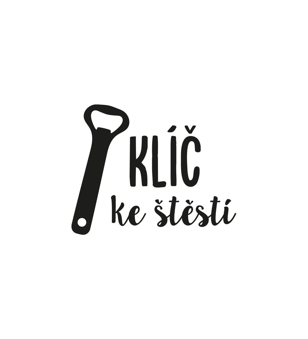 Dámské tričko bílé Klíč ke štěstí otvírák XS