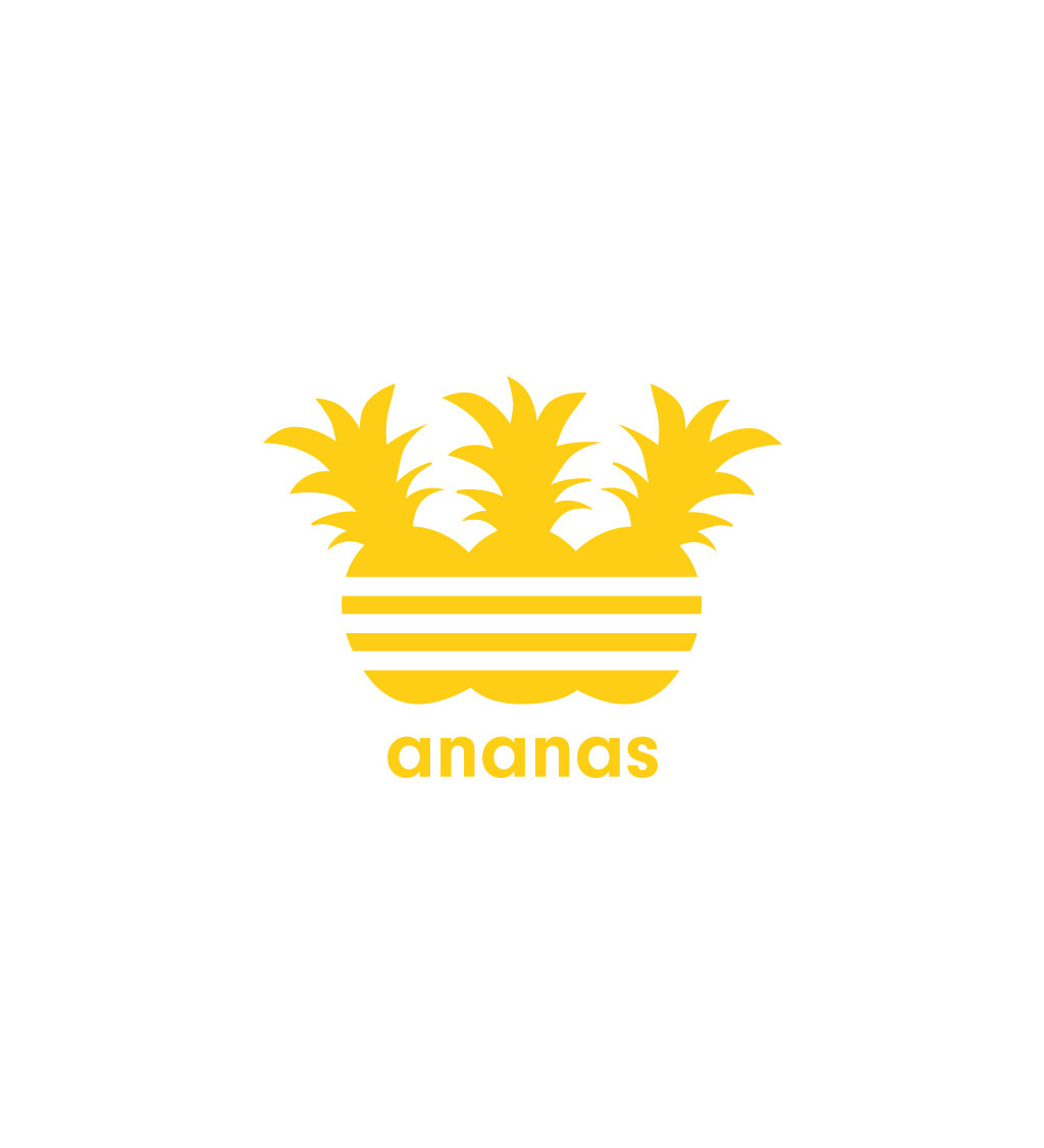 Dámské tričko bílé Ananas XS