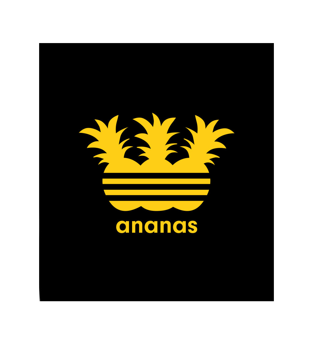 Dámské tričko černé Ananas XS