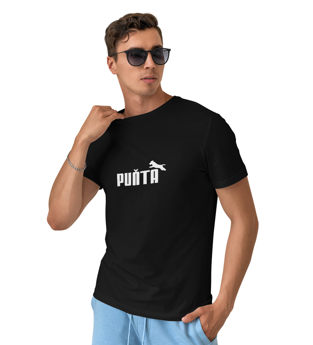 Pánské tričko černé Puňťa S
