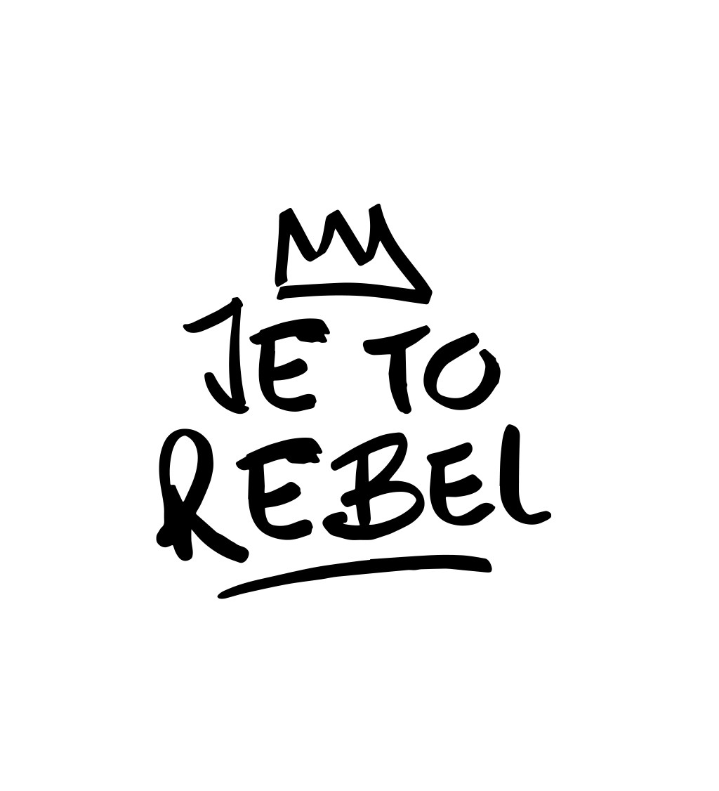 Pánské tričko bílé Je to rebel S