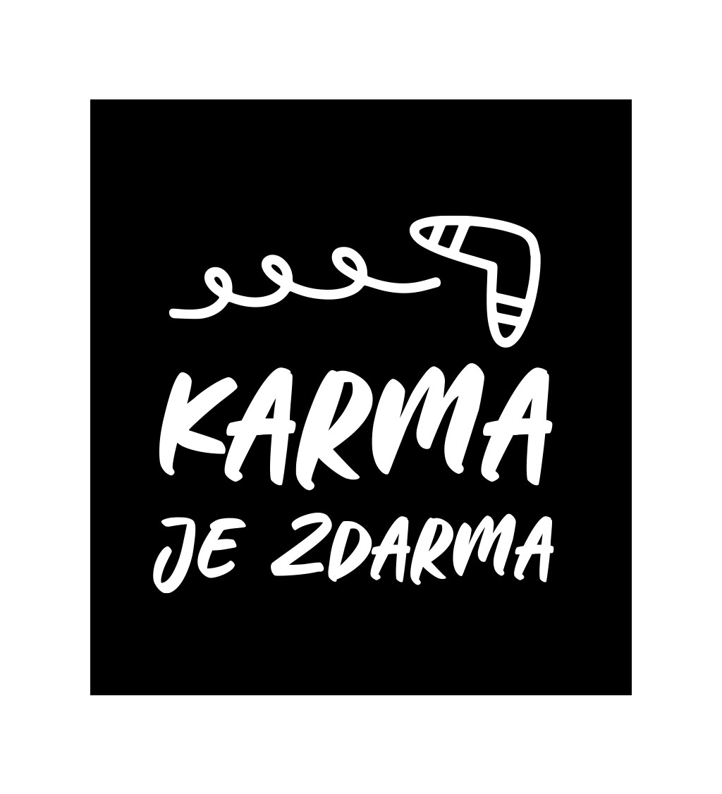 Pánské tričko černé Karma je zdarma S