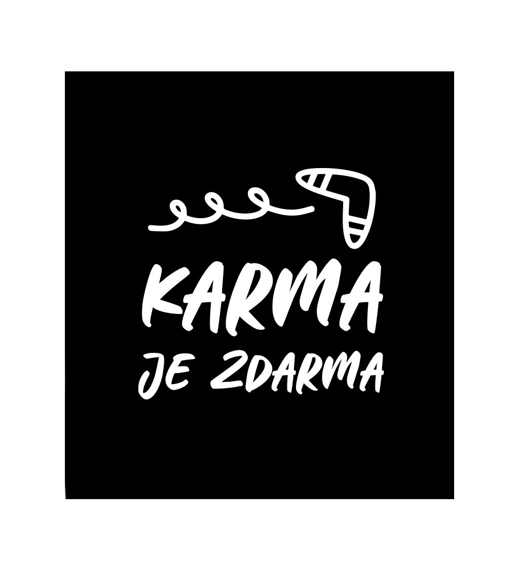 Dámské tričko černé Karma je zdarma XS