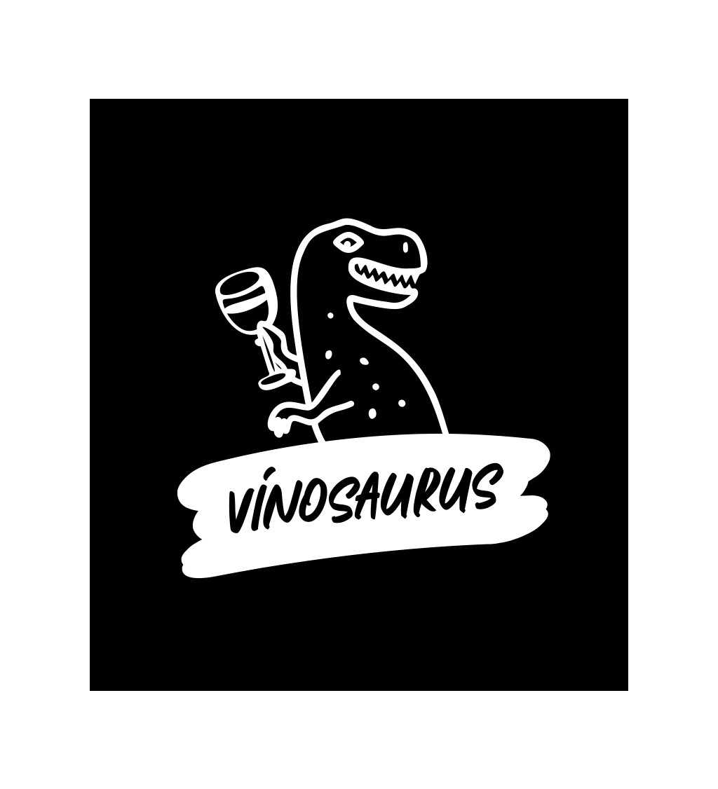 Pánské tričko černé Vínosaurus S