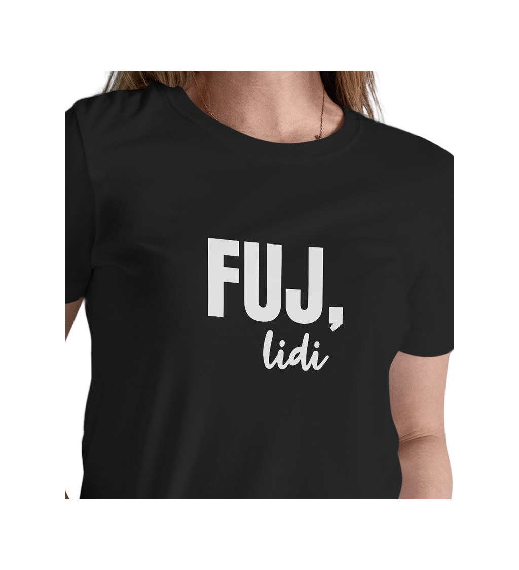 Dámské tričko černé Fuj,lidiXS