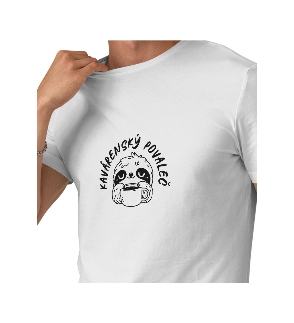 Pánské tričko bílé Kavárenský povaleč S