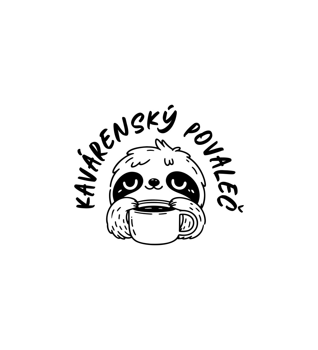 Pánské tričko bílé Kavárenský povaleč S