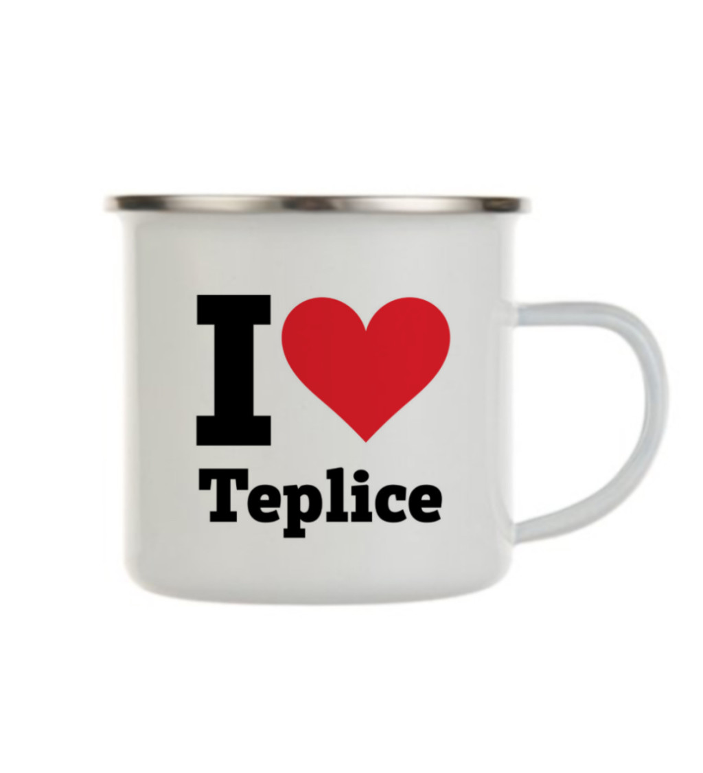 Plecháček bílý I love Teplice