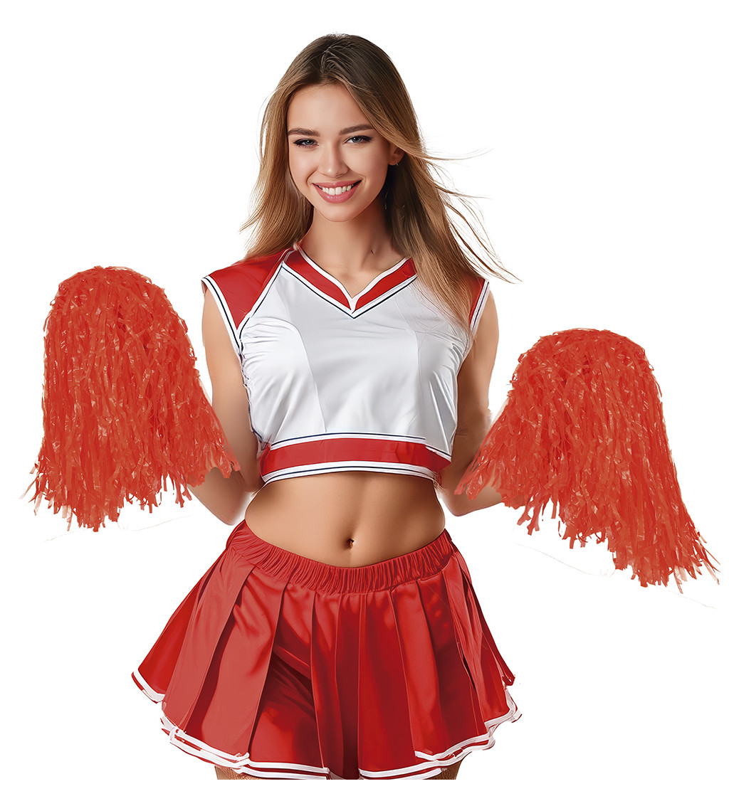 Pompomy pro roztleskávačku - červené, 80 g