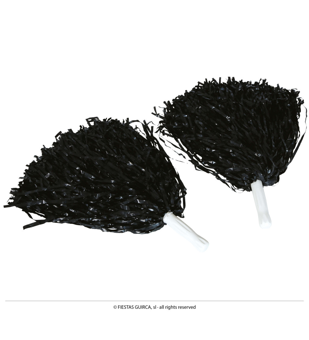 Pompomy pro rozleskávačku - černé, 80 g