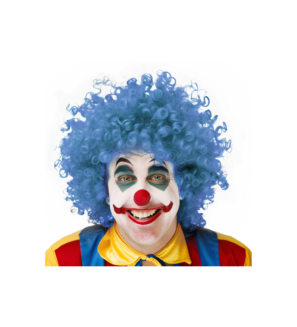 Pánská paruka – modré afro