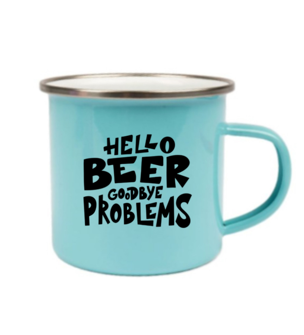 Plecháček modrý Hello beer goodbye problems