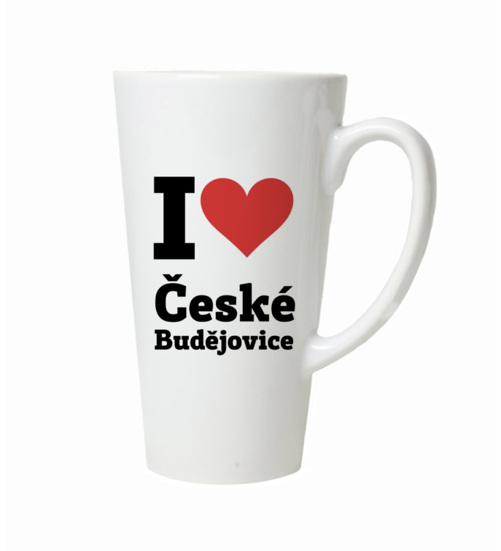 Latte hrnek I love České Budějovice