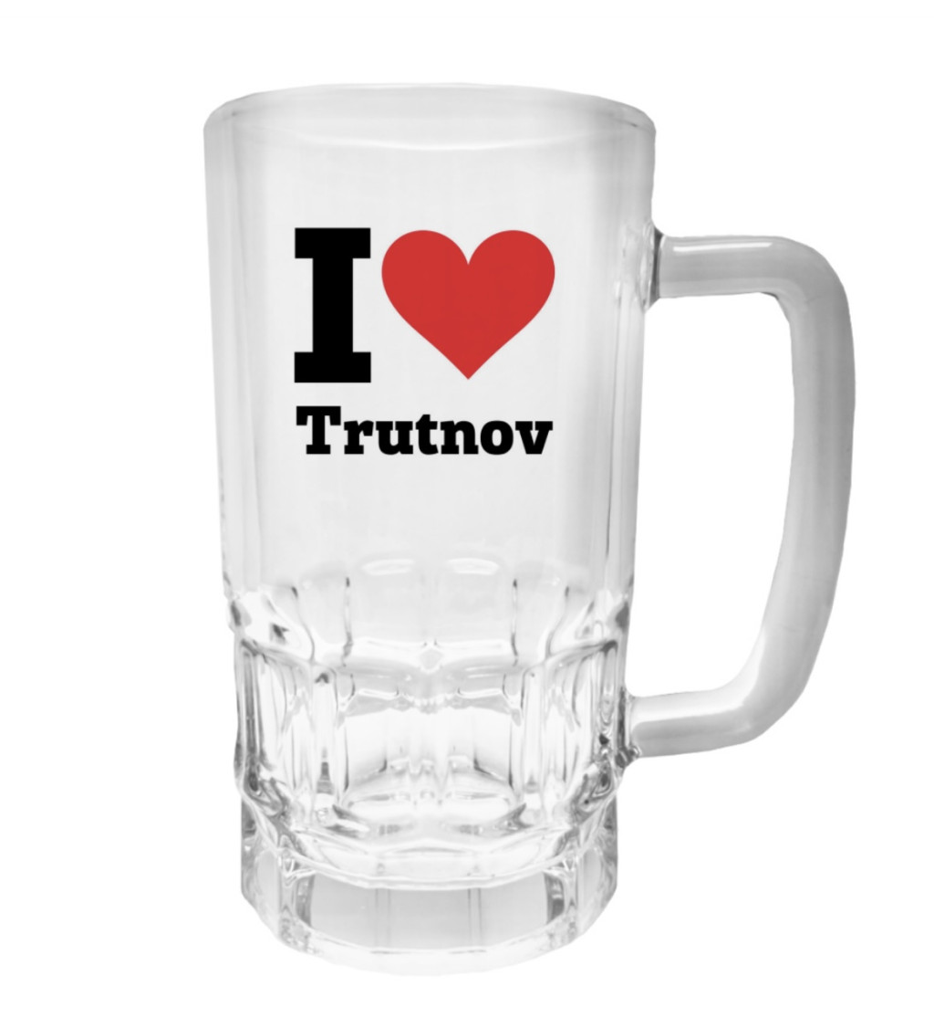 Půllitr s potiskem - I love Trutnov, 500 ml