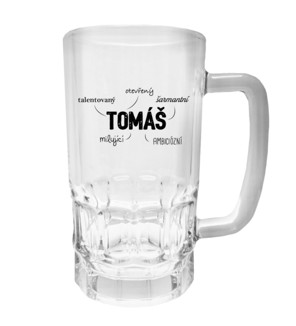 Půllitr s potiskem - Tomáš, 500 ml