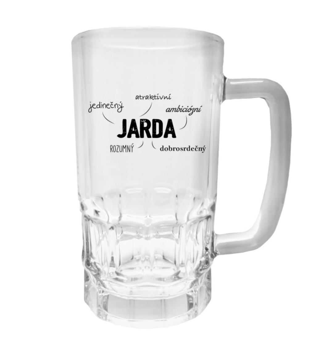 Půllitr s potiskem - Jarda, 500 ml