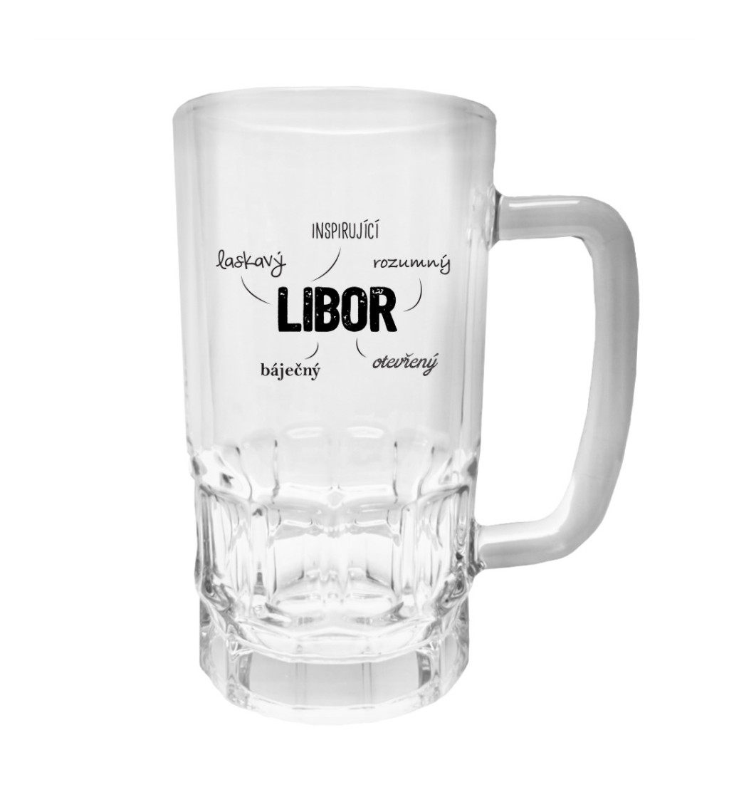 Půllitr s potiskem - Libor, 500 ml