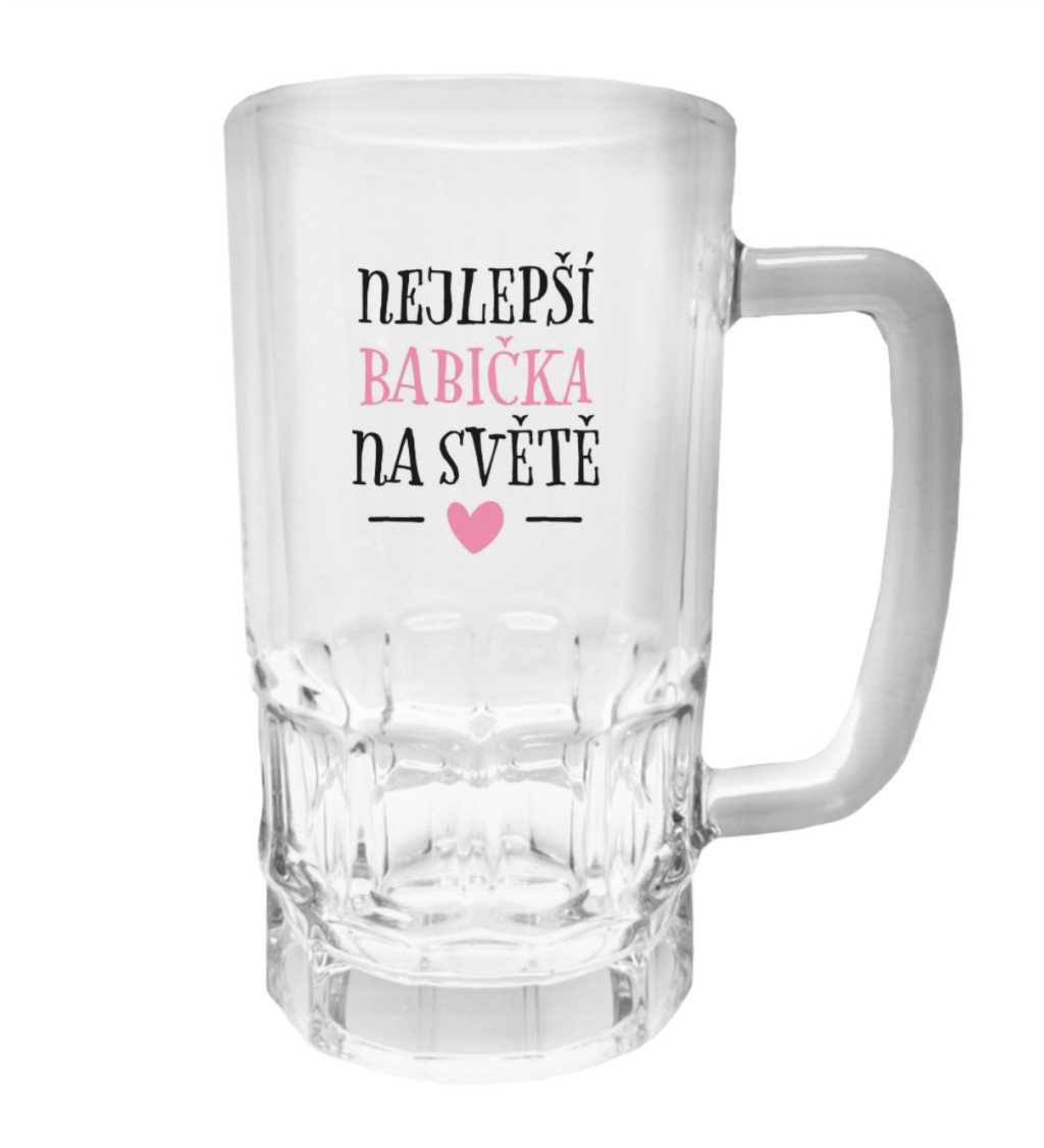 Půllitr s potiskem - Nejlepší babička na světě, 500 ml