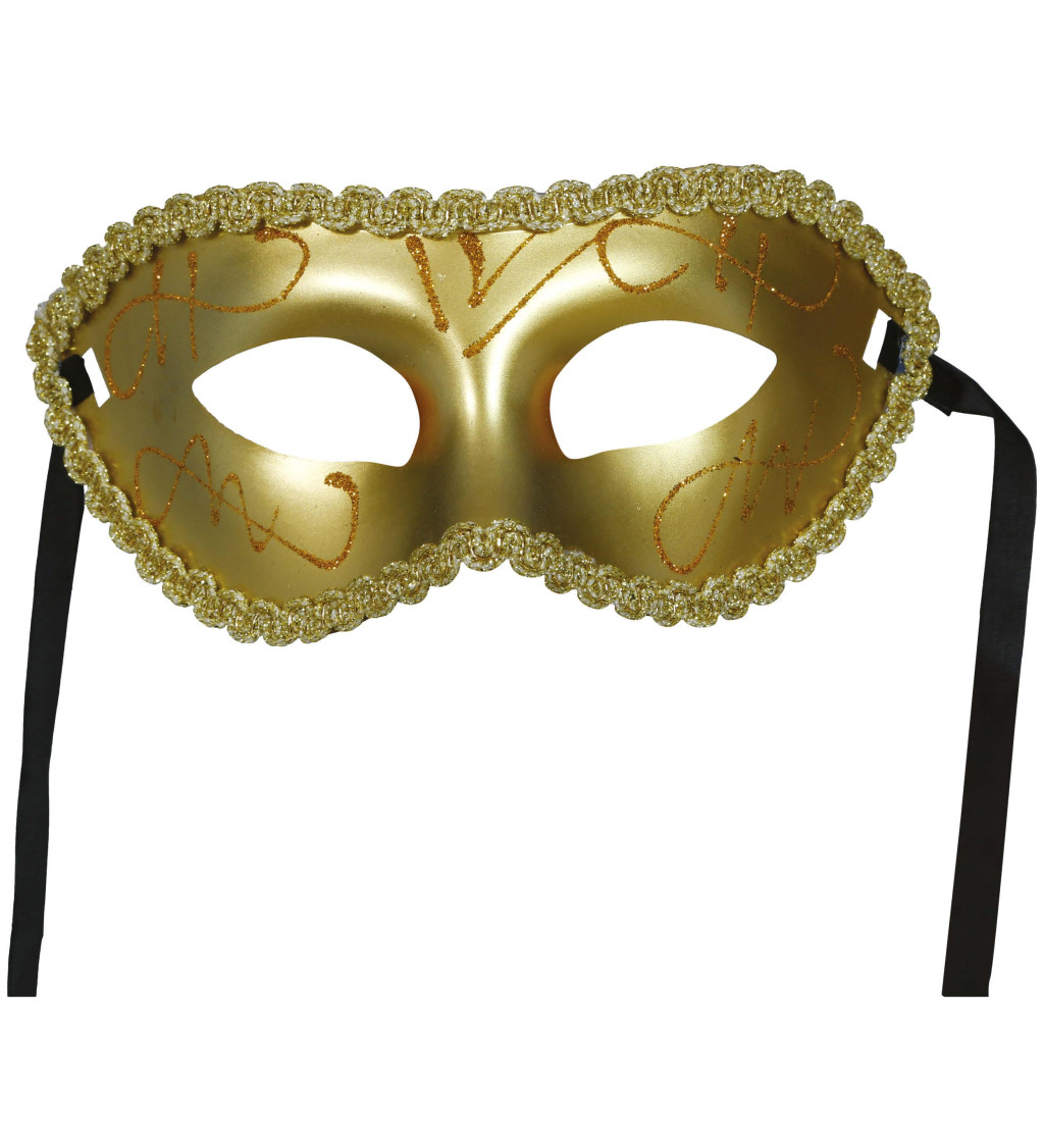 Škraboška - zlatá