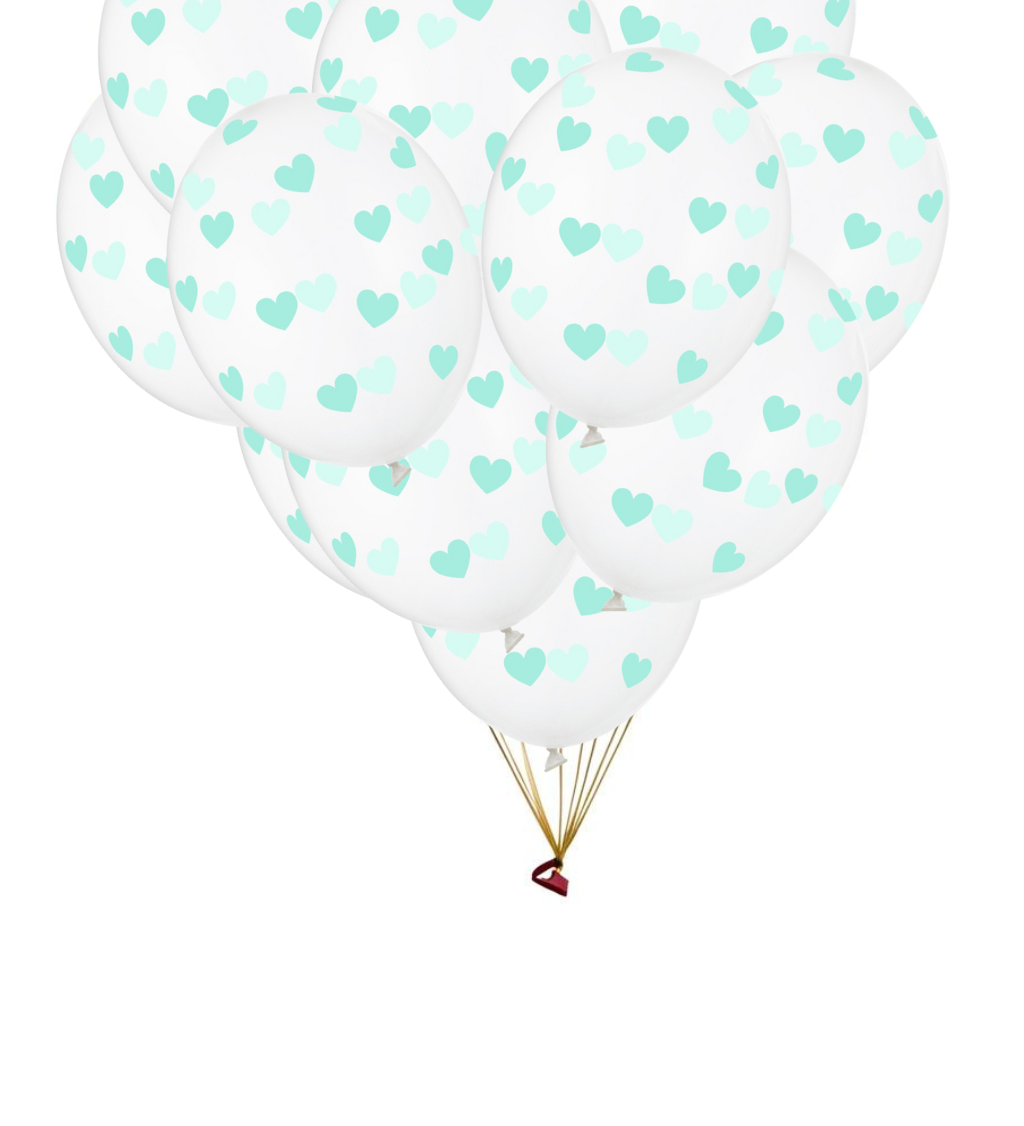 Latexové balónky - srdce modré