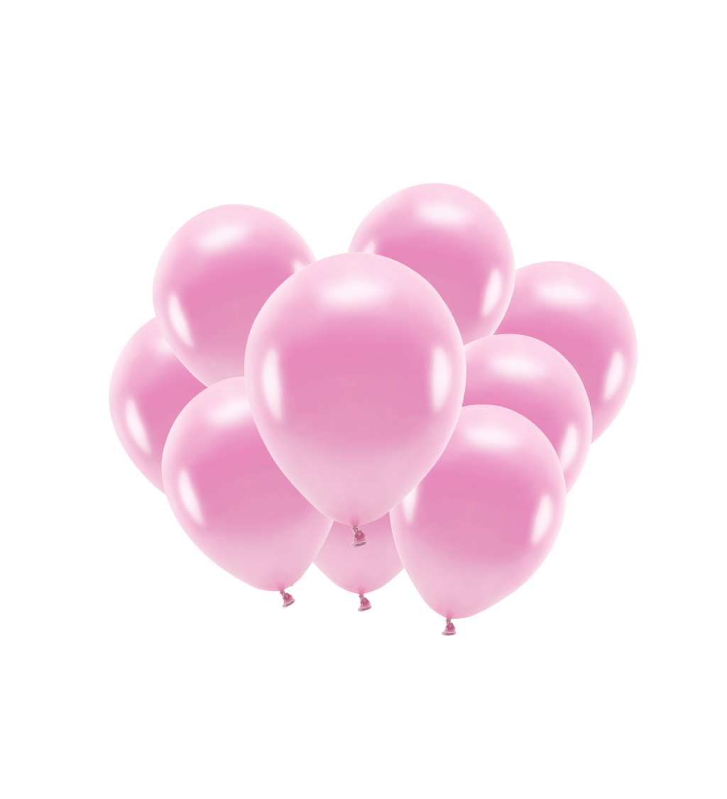 Latexové balónky - metalické růžové - Eko