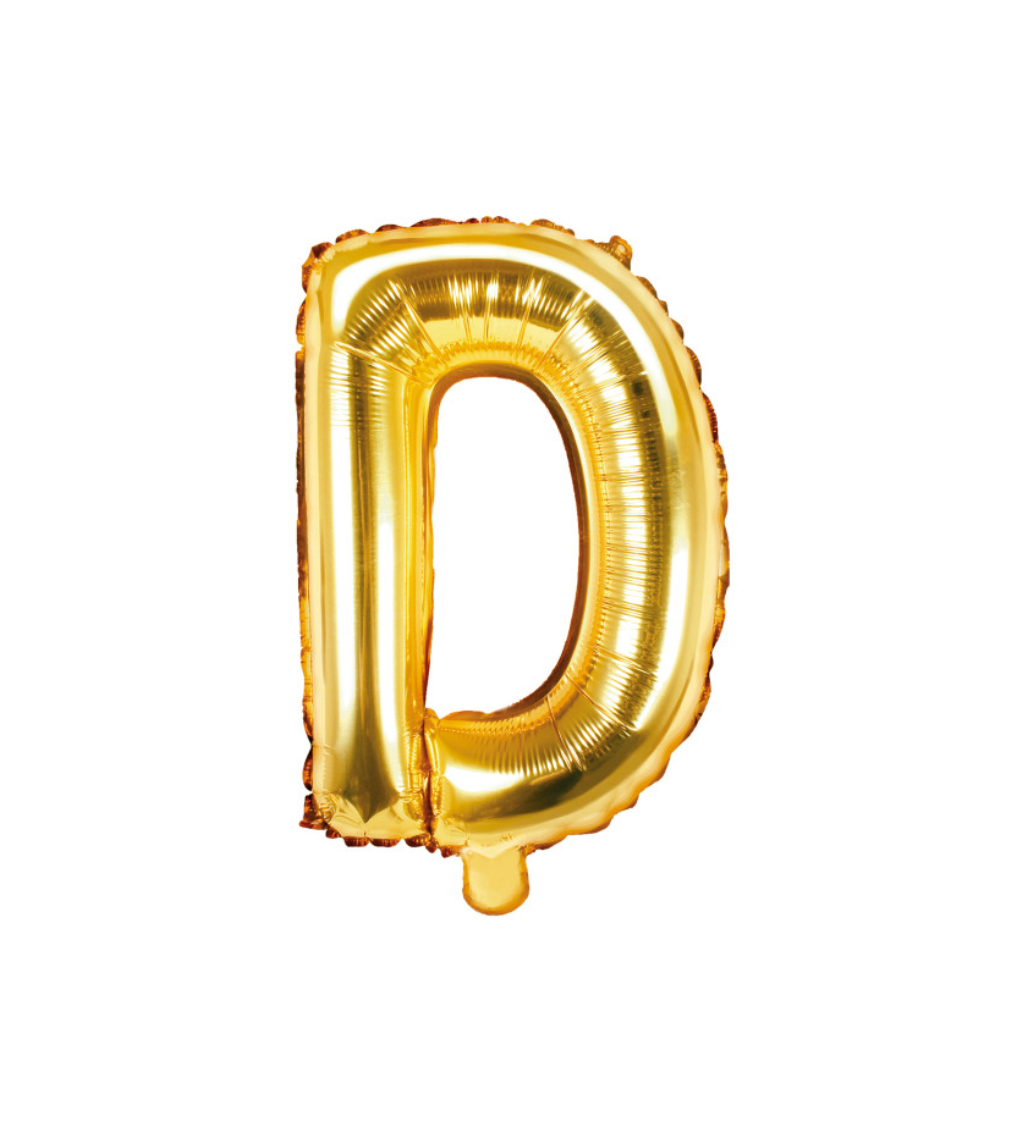 Fóliový balónek - zlaté písmeno D