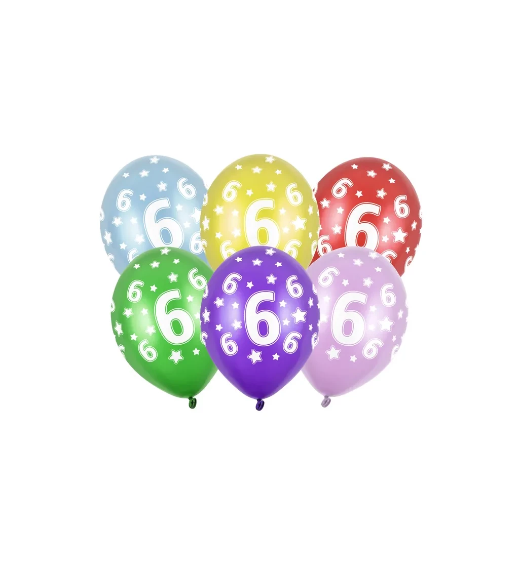 Balonek - číslo 6 - 6 ks