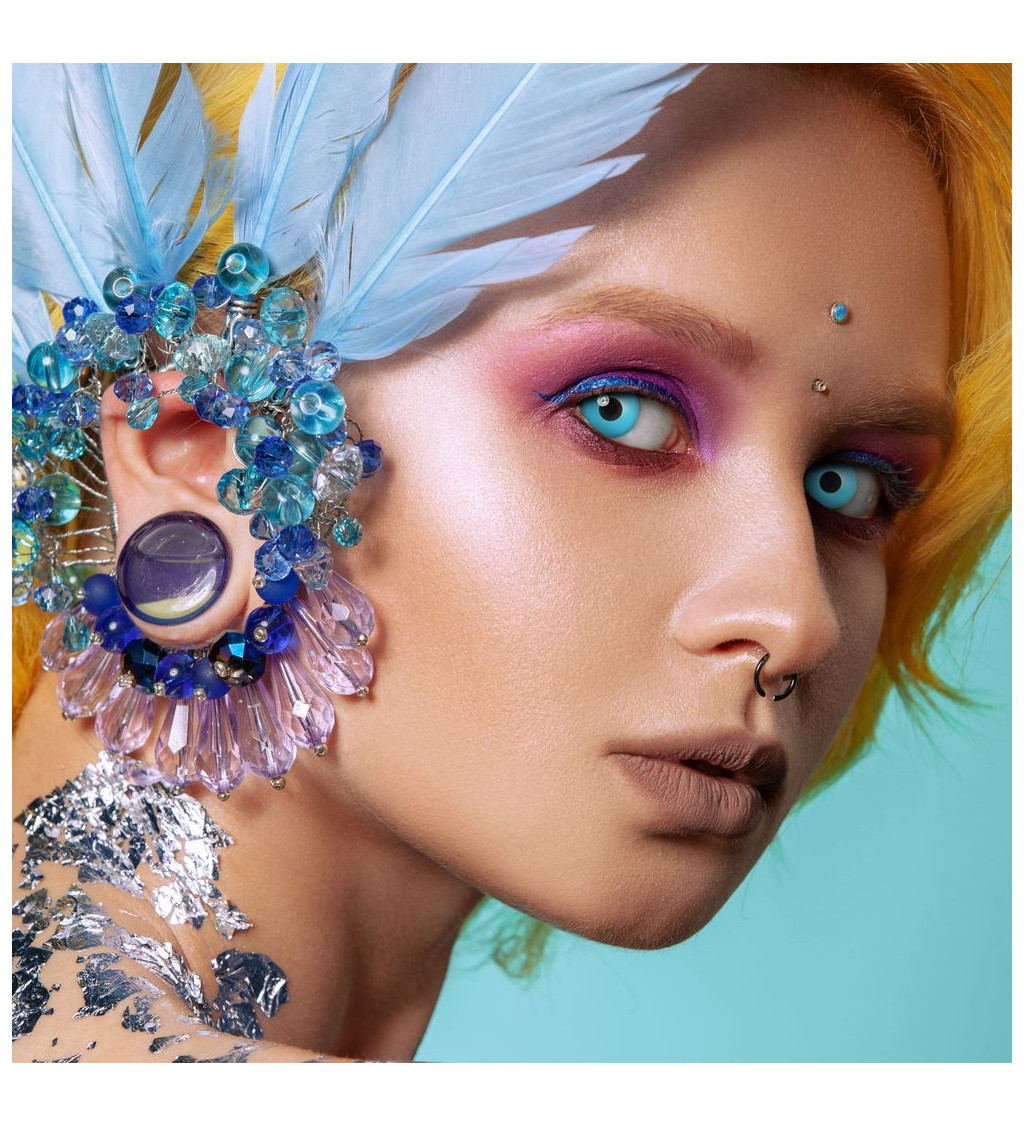 Jednodenní kontaktní čočky - Modré