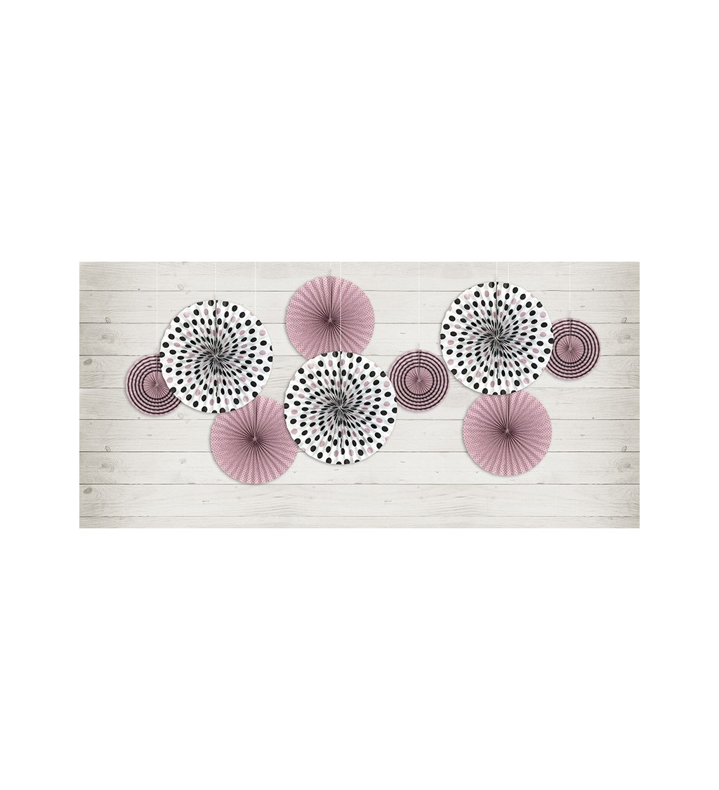 Dekorativní rozeta - světle růžová 3 ks