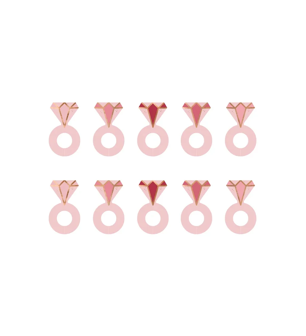 Štítky na nápoje - prsten