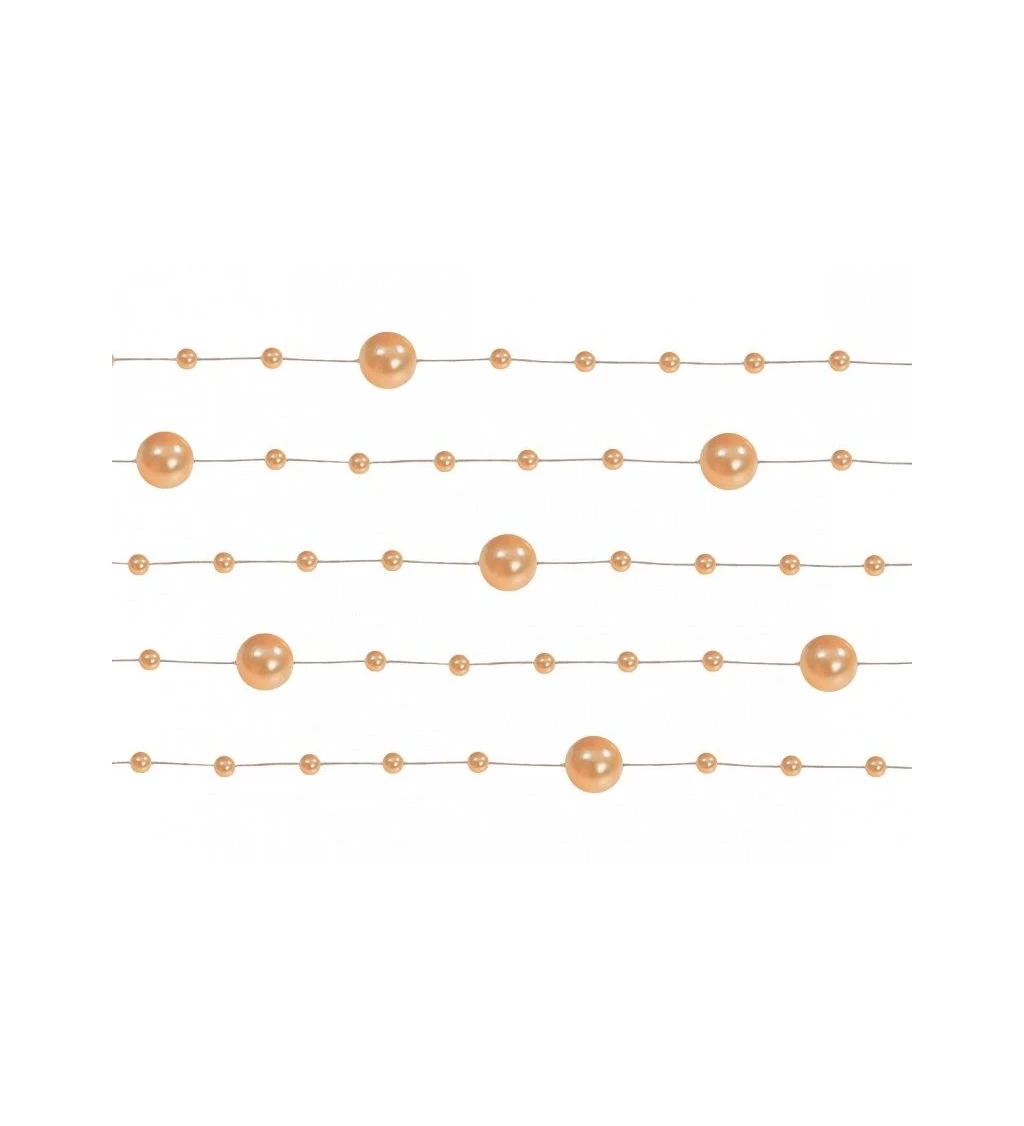 Dekorativní korálky - oranžové