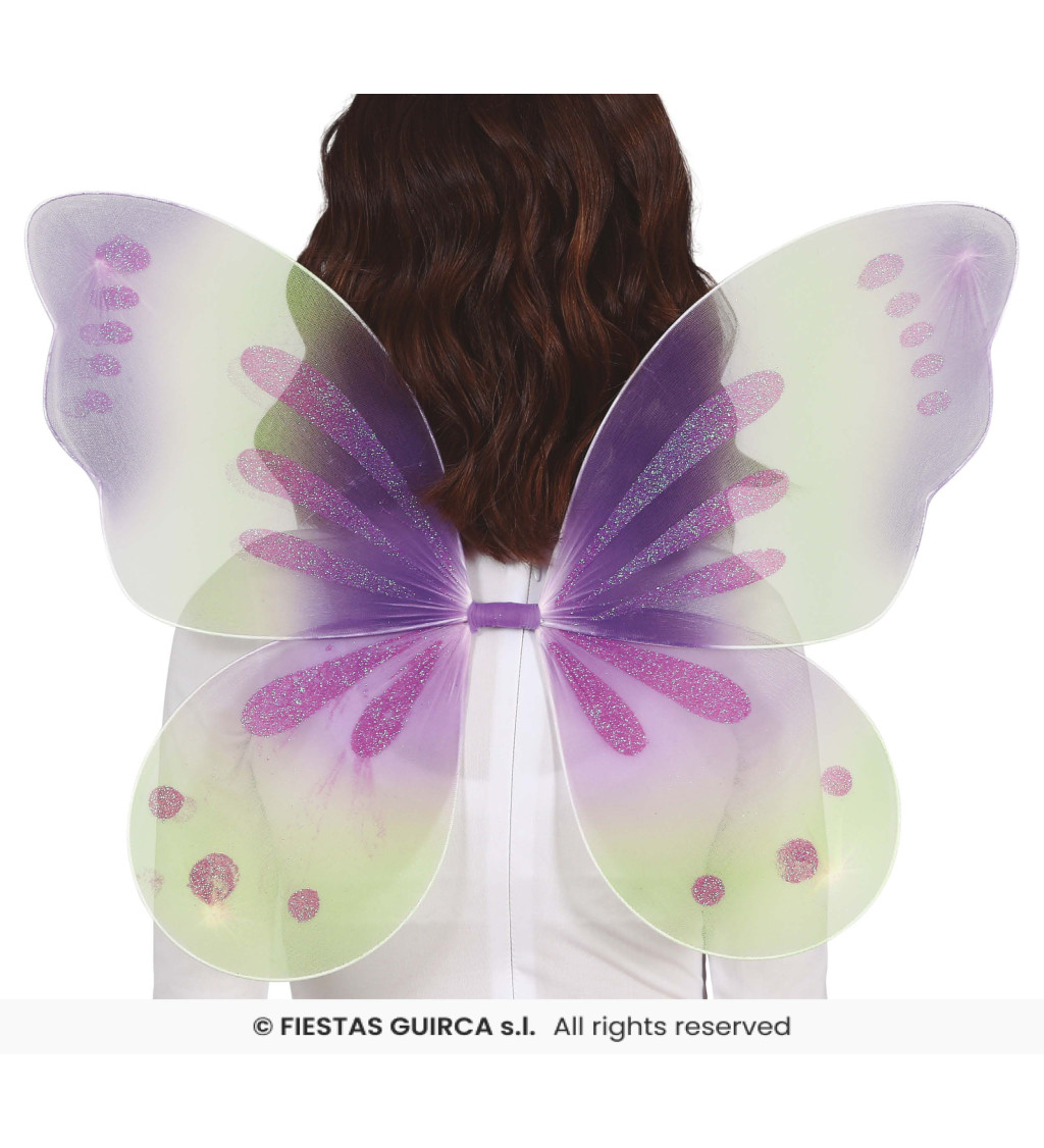 Vílí křídla zeleno - fialové