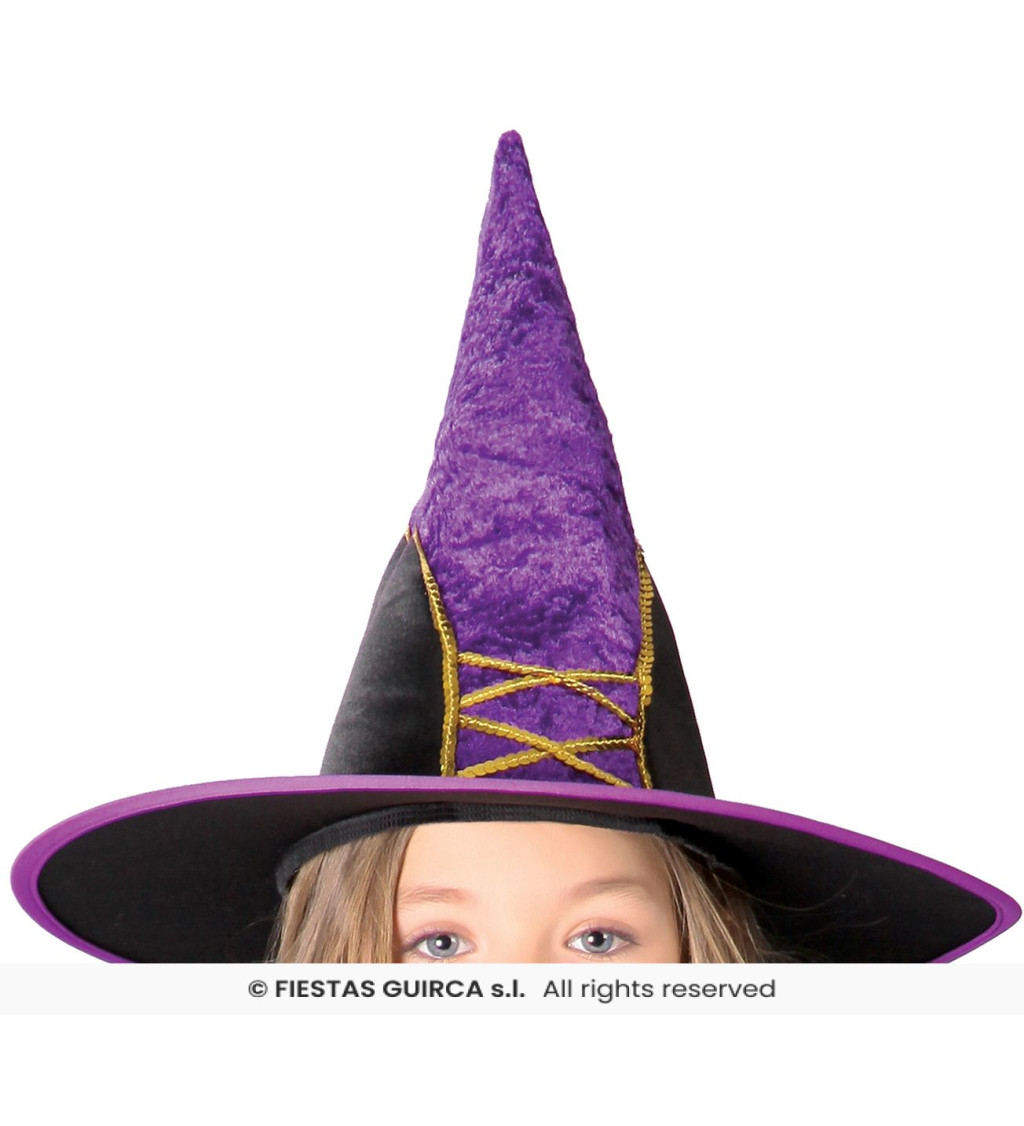 Dětský kostým - Čarodějka, fialová