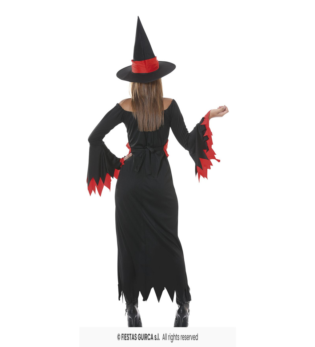 Dámský kostým - Čarodějka, červená