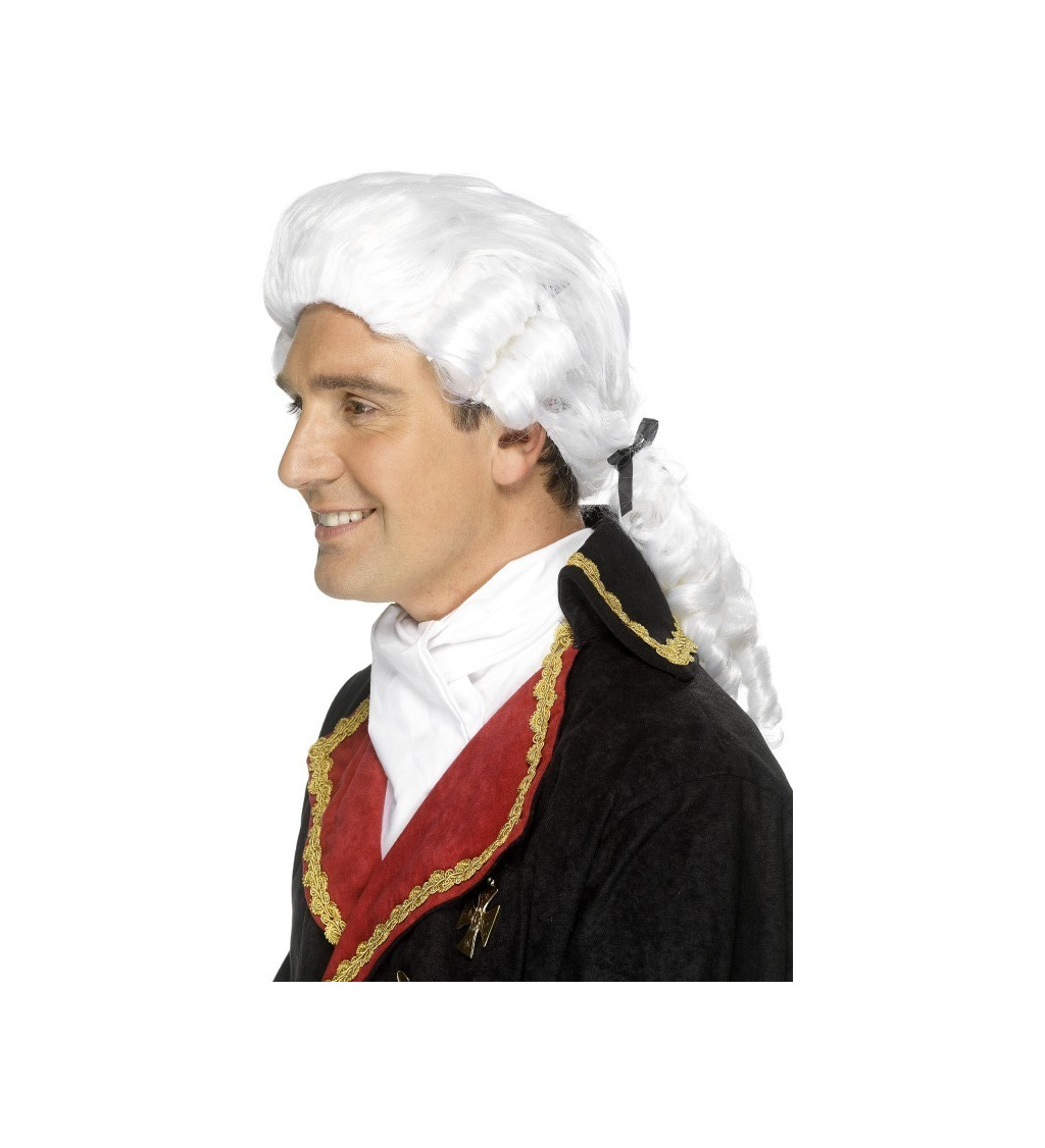 Barokní paruka pánská - bílá