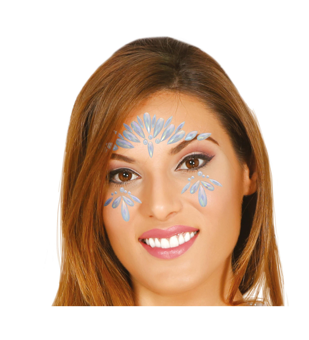 Svítící kamínky ve tmě na obličej