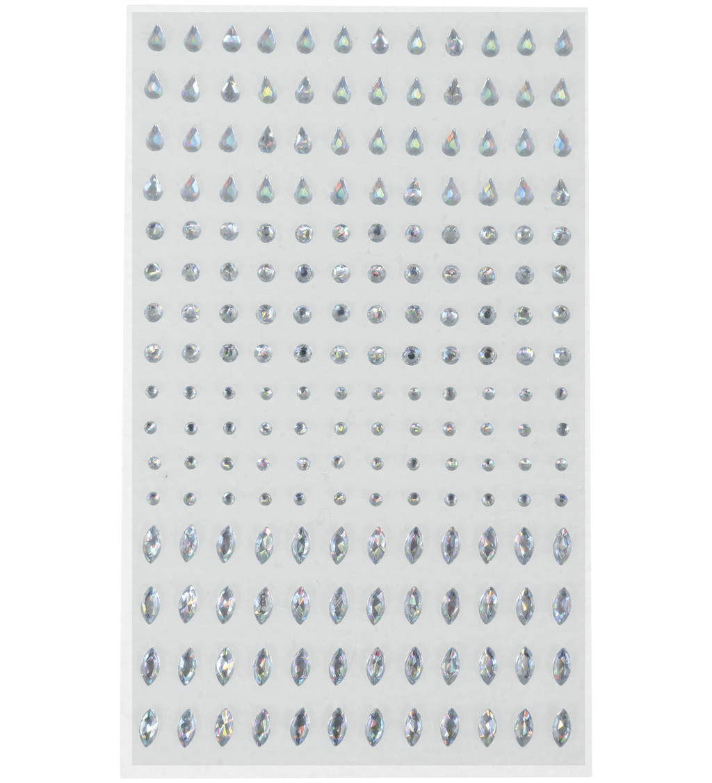 Stříbrné kamínky na obličej