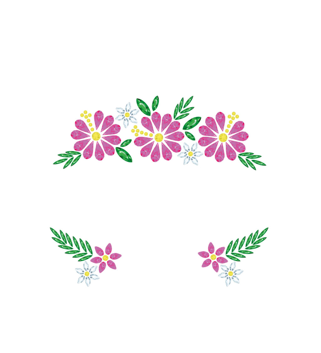 Kamínky na obličej s květy