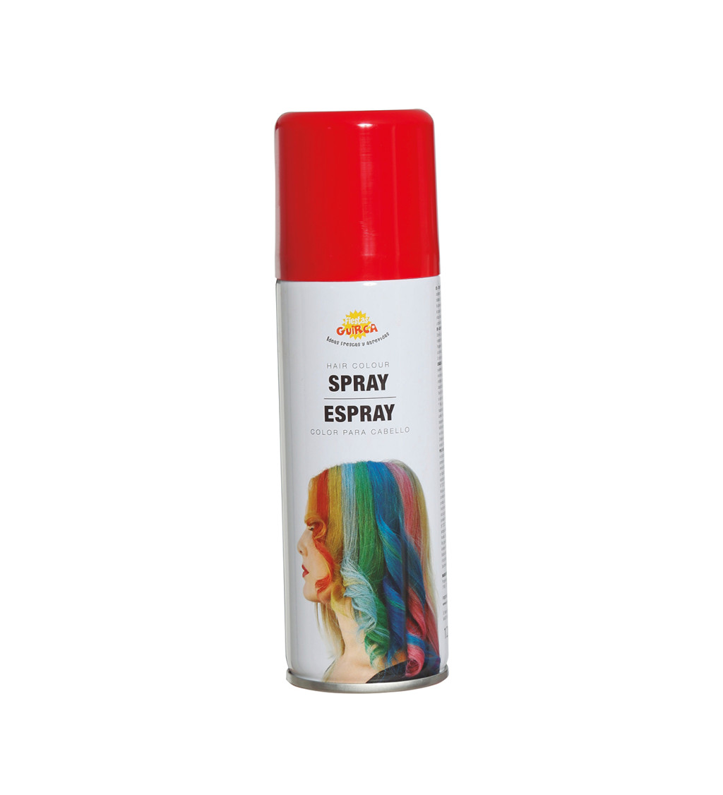 Červený sprej na vlasy