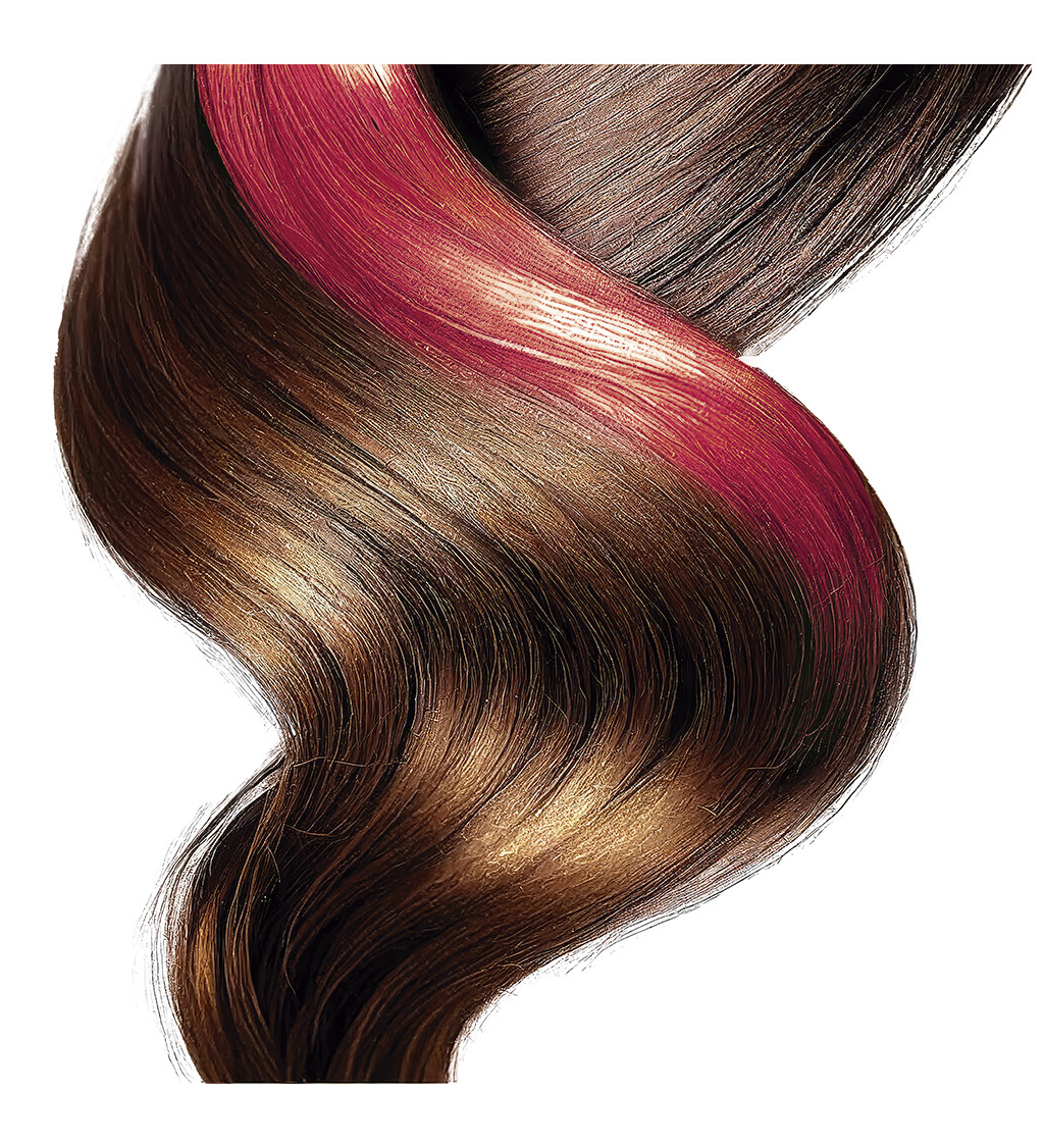 Červený sprej na vlasy