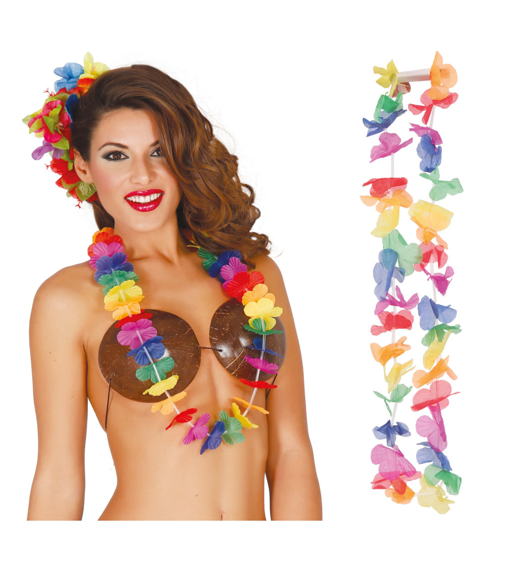 Barevných havajský věnec
