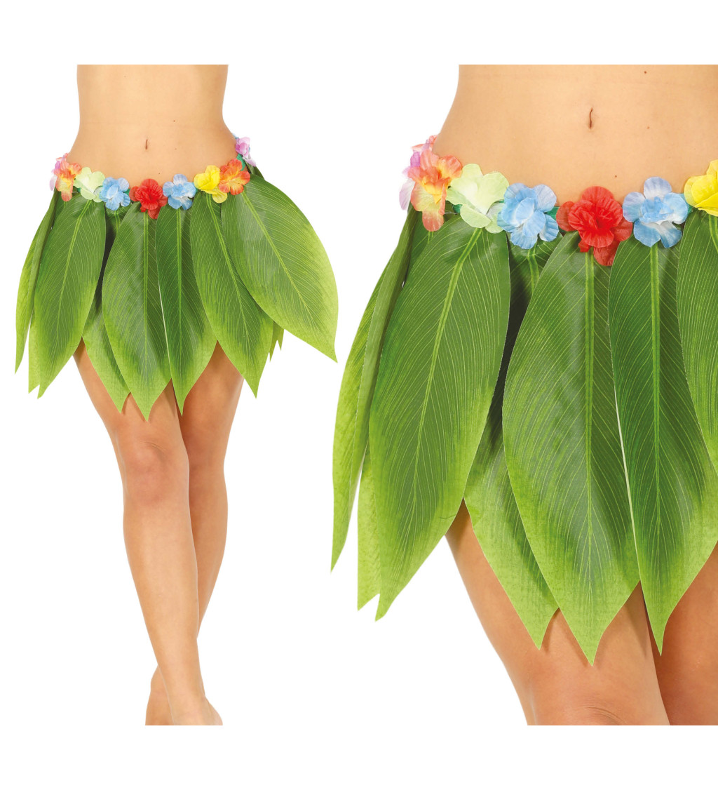 Havajská sukně s listy
