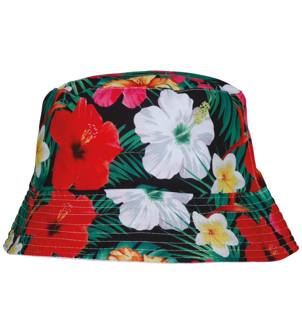 Havajský klobouk se zelenými listy